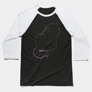Sketch Cat Baseball T-Shirt